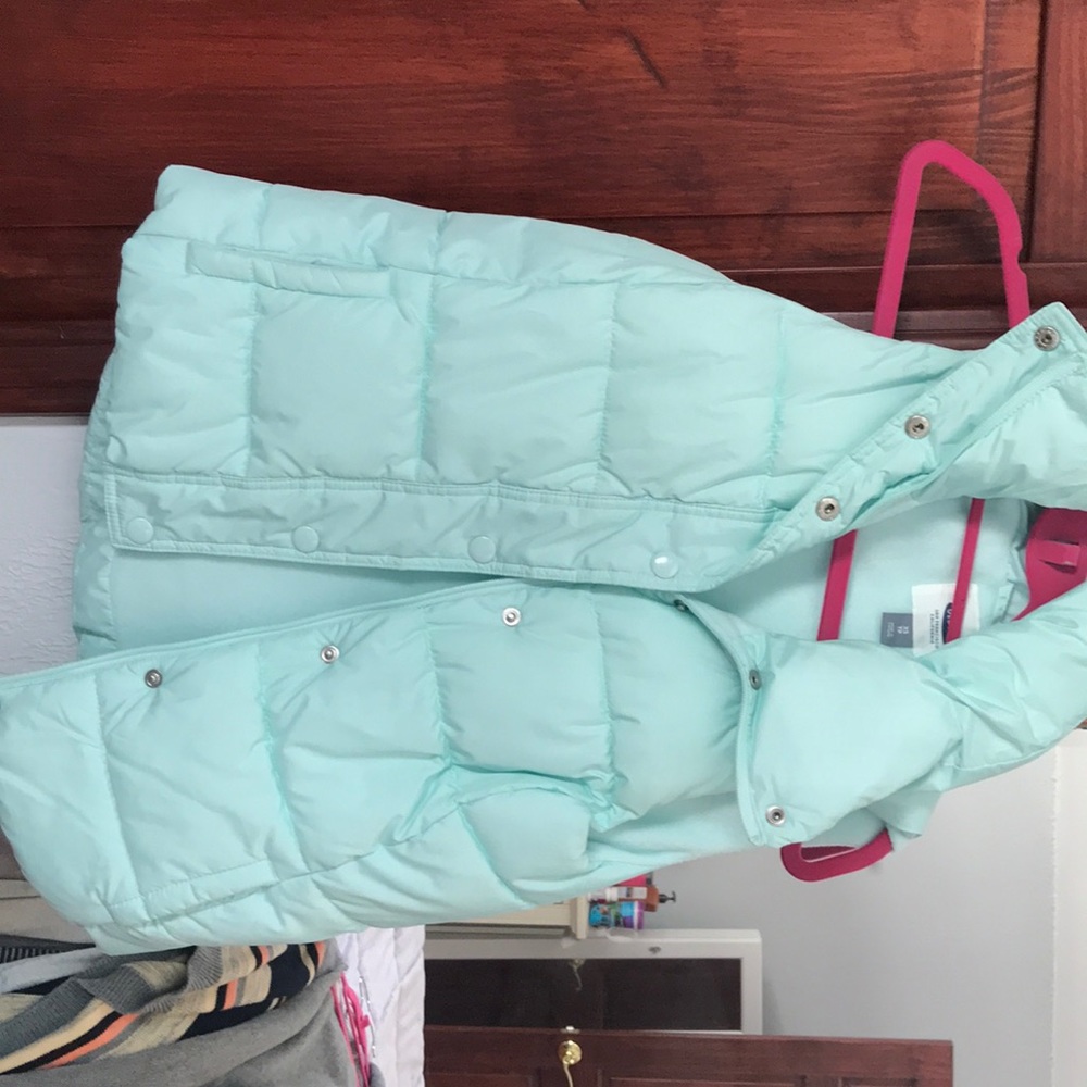 Mint puffer vest